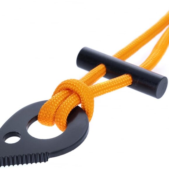 Survival Red Tinder Paracord Necklace with Firestarter Ferrocerium1 Pack(Orange) - Picture 8 of 16